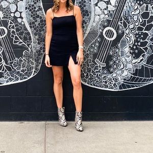 Black mini dress